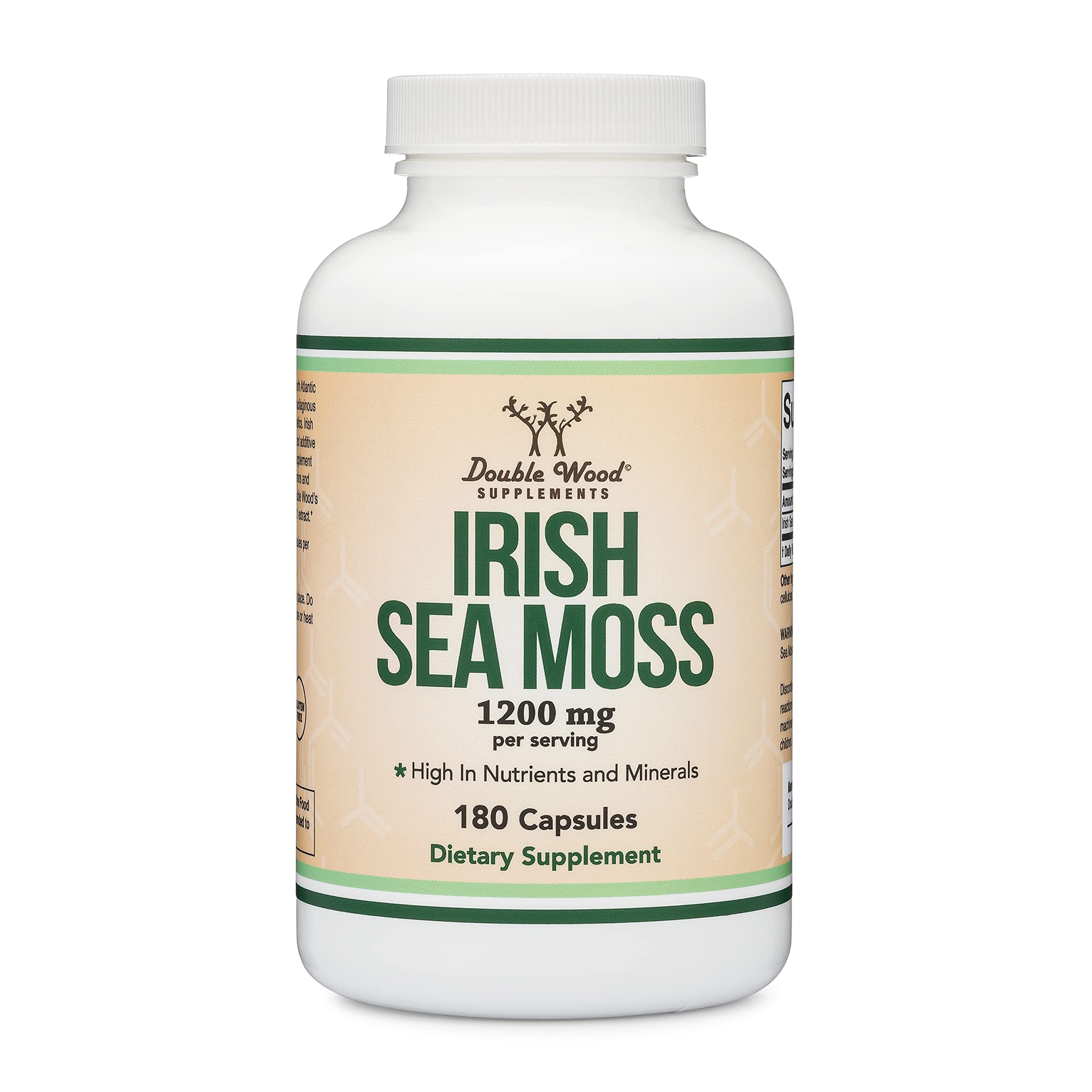 Foto 4 | Suplemento Double Wood Irish Sea Moss En Cápsulas 180 X 1200 Mg - Venta Internacional.