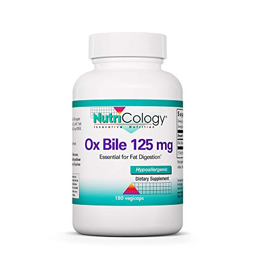 Foto 2 pulgar | Suplemento Nutricology Ox Bile 125 Mg Para La Digestión De Grasas 180 C - Venta Internacional.
