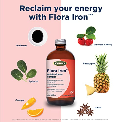 Foto 5 pulgar | Suplemento Flora Iron con Complejo de Vitamina B 450 ml Vegano - Venta Internacional