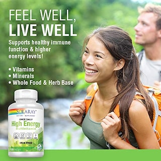 Foto 3 | Suplemento Multivitamínico de Alta Energía Solaray 120 Tabletas - Venta Internacional