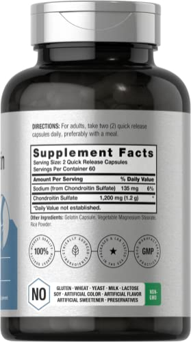 Foto 3 pulgar | Suplemento de Sulfato de Condroitina Horbaach 1200 mg 120 Cápsulas - Venta Internacional