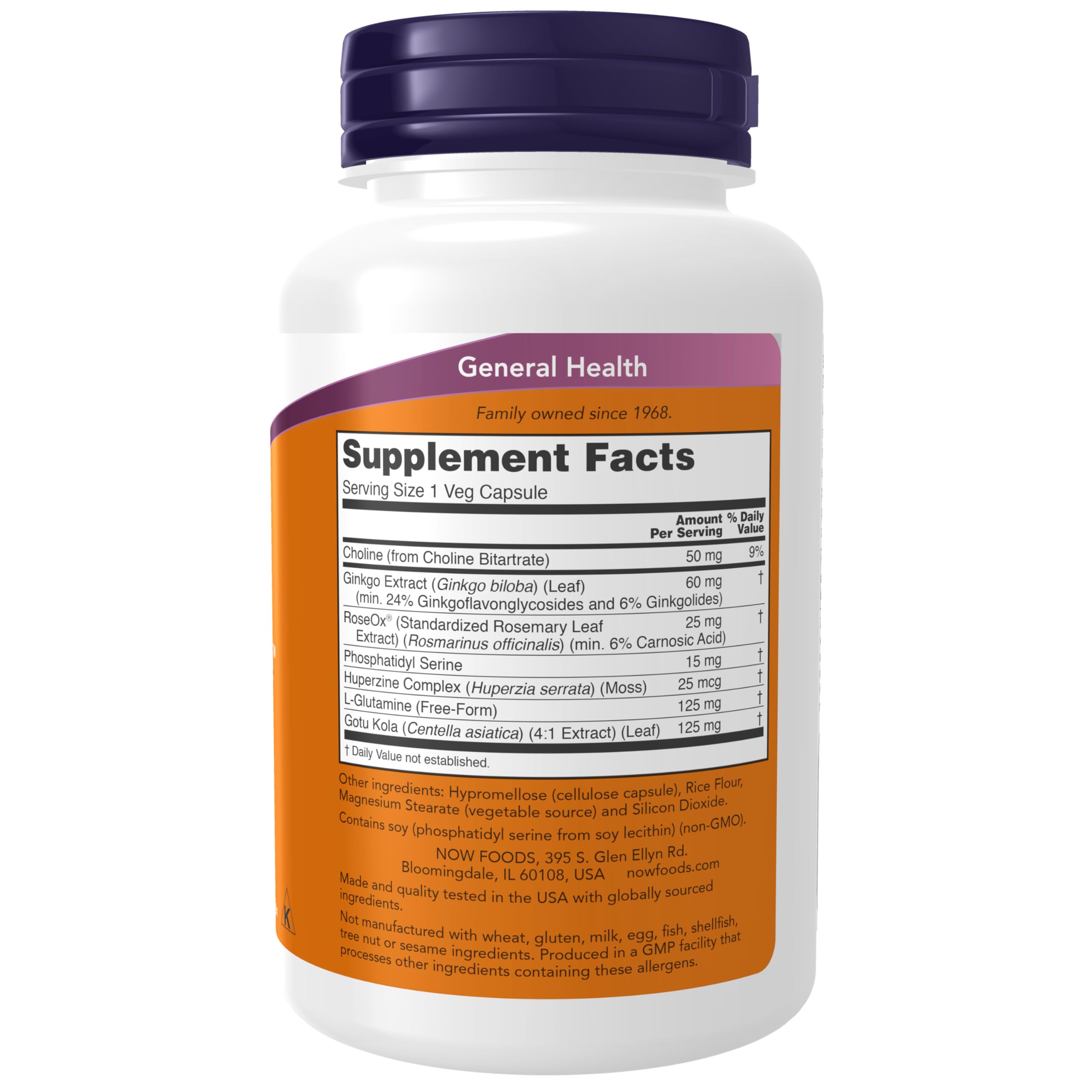 Foto 3 pulgar | Supplement Now Brain Elevate 120 Cápsulas Vegetarianas - Venta Internacional