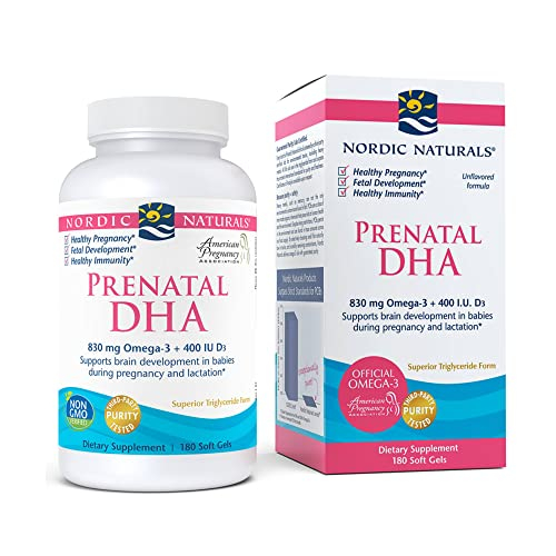 Suplemento Prenatal de DHA de Nordic Naturals 500 mg 180 Cápsulas Blandas - Venta Internacional
