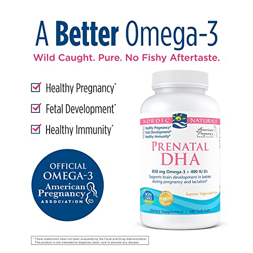 Foto 3 pulgar | Suplemento Prenatal de DHA de Nordic Naturals 500 mg 180 Cápsulas Blandas - Venta Internacional