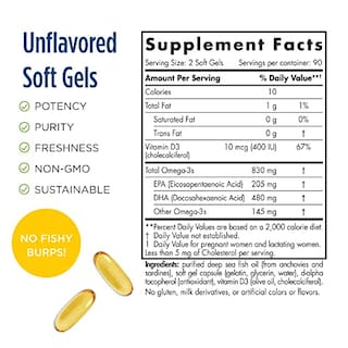 Foto 4 | Suplemento Prenatal de DHA de Nordic Naturals 500 mg 180 Cápsulas Blandas - Venta Internacional