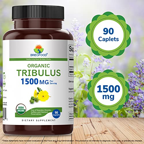 Foto 4 pulgar | Suplemento Brieofood Organic Tribulus 1500 Mg 90 Comprimidos - Venta Internacional