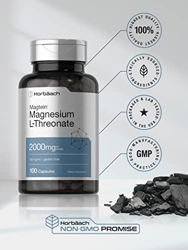 Foto 6 pulgar | Suplemento Horbaach Magtein Magnesio L-Treonato 200 mg - Venta Internacional