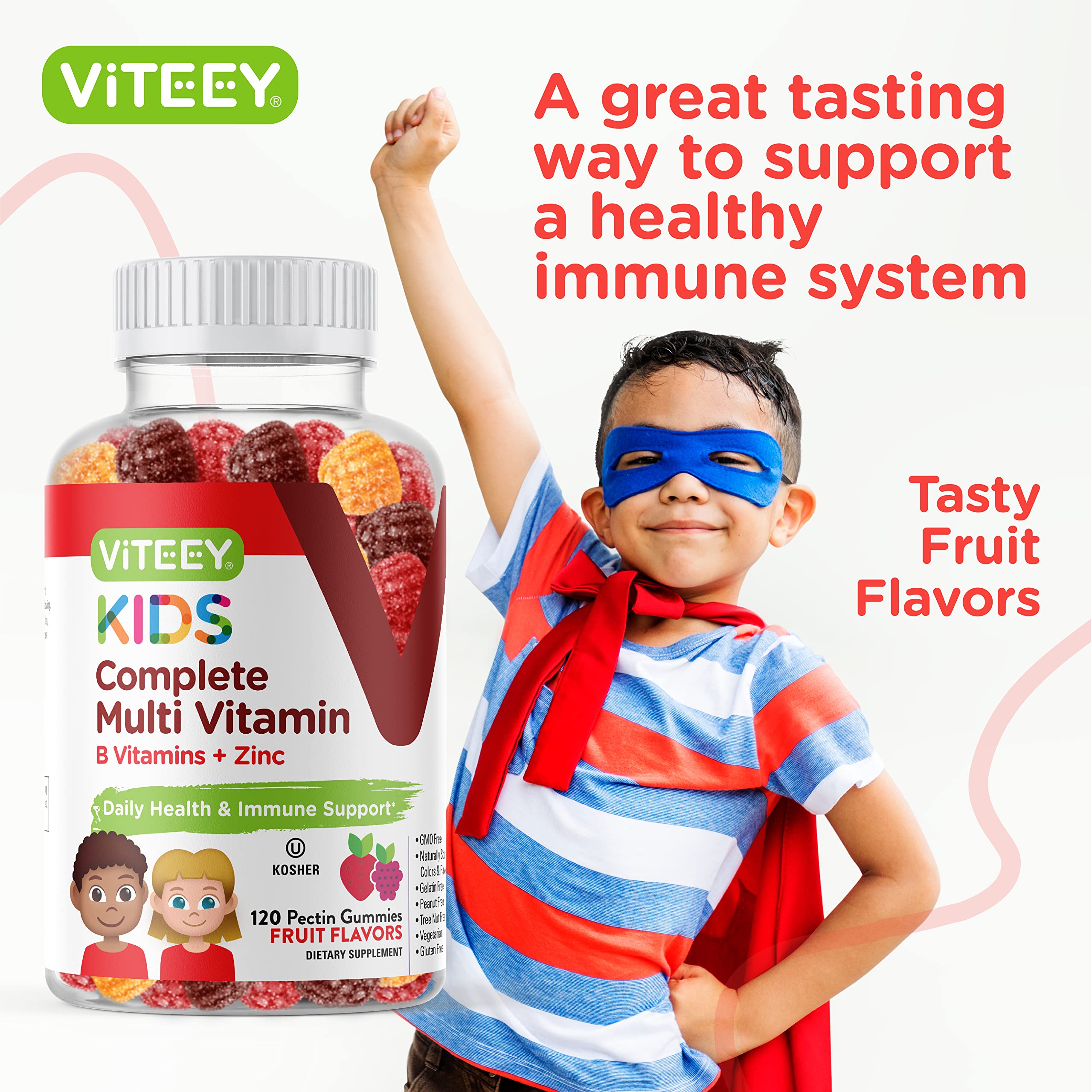 Foto 7 pulgar | Gomitas Multivitamínicas Viteey Kids Complete Suministro De 1 Mes - Venta Internacional