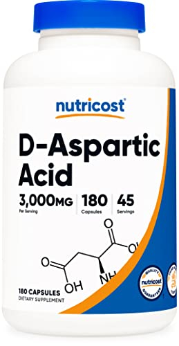 Foto 8 pulgar | Suplemento Nutricost de Ácido D-Aspártico 3000 mg 180 Cápsulas - Venta Internacional