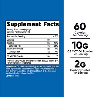 Foto 4 | Aceite Mct En Polvo Nutricost C8 2 Libras (950 G), 95% Aceite Mct C8 - Venta Internacional.