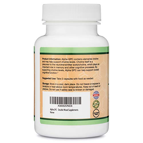 Foto 4 pulgar | Suplemento De Colina Alpha Gpc De Double Wood, 600 Mg, 60 Cápsulas - Venta Internacional.