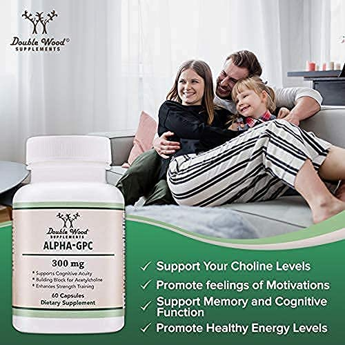 Foto 4 | Suplemento De Colina Alpha Gpc De Double Wood, 600 Mg, 60 Cápsulas - Venta Internacional.