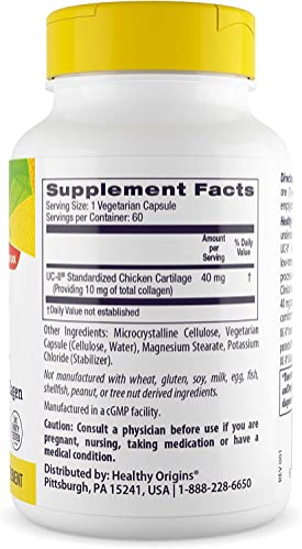 Foto 3 pulgar | Suplemento Healthy Origins Uc-ii De 40 Mg De Co Tipo Ii Sin Desnaturalizar - Venta Internacional.
