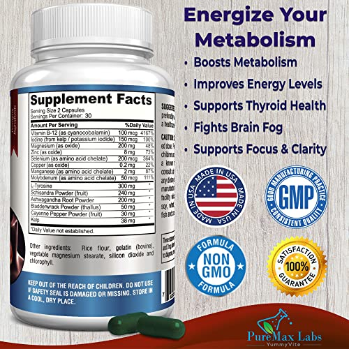Foto 3 pulgar | Suplemento Yummyvite Thyroid Support Con Yodo 60 Cápsulas - Venta Internacional.
