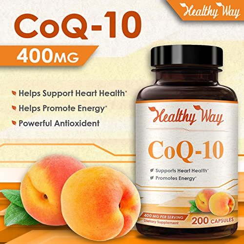 Foto 5 pulgar | Suplemento Healthywayrx Coq10 400 Mg 200 Cápsulas Heart Health - Venta Internacional.