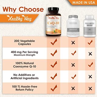 Foto 7 | Suplemento Healthywayrx Coq10 400 Mg 200 Cápsulas Heart Health - Venta Internacional.