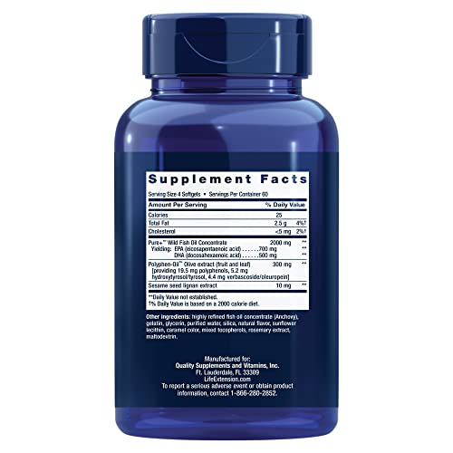 Foto 3 pulgar | Aceite De Pescado Supplement Life Extension Super Omega-3 Plus Epa/dha - Venta Internacional.
