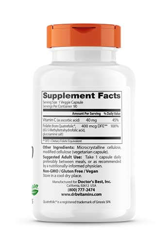 Foto 3 pulgar | Suplemento Doctor's Best, Folato Totalmente Activo, 400 Mcg, 90 Cápsulas - Venta Internacional.