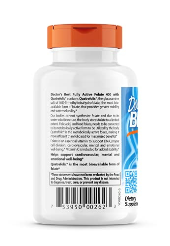Foto 4 pulgar | Suplemento Doctor's Best, Folato Totalmente Activo, 400 Mcg, 90 Cápsulas - Venta Internacional.