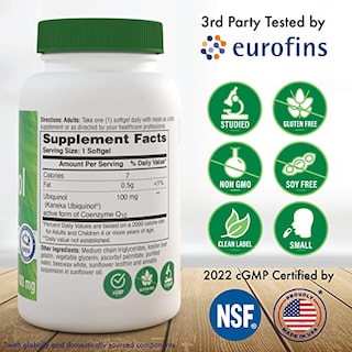 Foto 2 | Suplemento Health Thru Nutrition Ubiquinol 100 Mg Coq-10 120 - Venta Internacional.