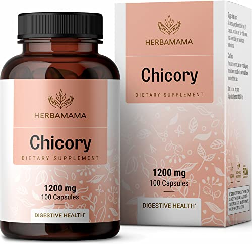 Suplemento Herbamama Raíz De Achicoria Orgánica 100 Cápsulas - Venta Internacional.