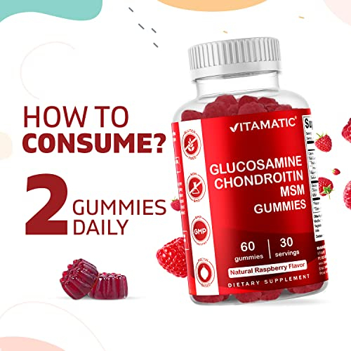 Foto 3 pulgar | Suplemento Vitamático De Gomitas Con Glucosamina Y Condroitina X60 - Venta Internacional.