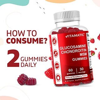 Foto 2 | Suplemento Vitamático De Gomitas Con Glucosamina Y Condroitina X60 - Venta Internacional.
