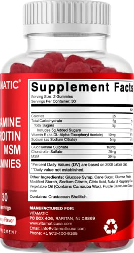 Foto 5 pulgar | Suplemento Vitamático De Gomitas Con Glucosamina Y Condroitina X60 - Venta Internacional.