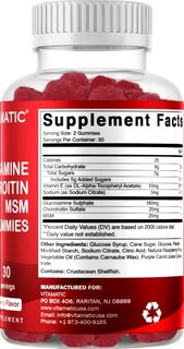 Foto 4 | Suplemento Vitamático De Gomitas Con Glucosamina Y Condroitina X60 - Venta Internacional.