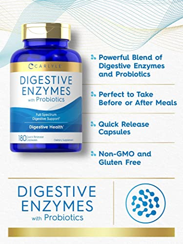 Foto 4 pulgar | Suplemento Carlyle Digestive Enzymes 180 Cápsulas Sin Ogm - Venta Internacional.