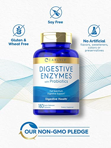 Foto 5 pulgar | Suplemento Carlyle Digestive Enzymes 180 Cápsulas Sin Ogm - Venta Internacional.