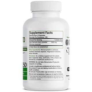 Foto 2 | Suplemento Bronson Saw Palmetto 1000 Mg 250 Cápsulas - Venta Internacional.