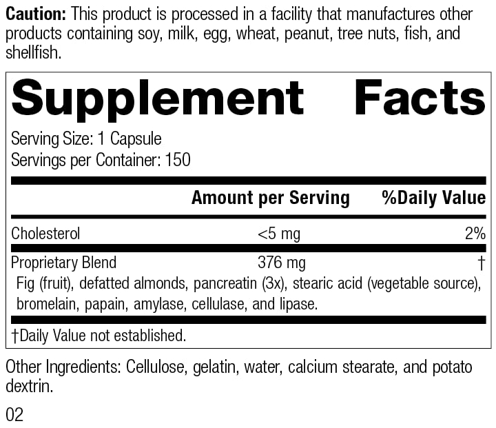 Foto 3 pulgar | Suplemento Standard Process Multizyme 150 Cápsulas - Venta Internacional.
