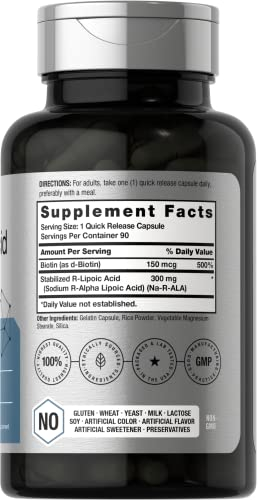 Foto 3 pulgar | Suplemento de Ácido R-lipoico Estabilizado Horbäach 300 Mg con Biotina - Venta Internacional
