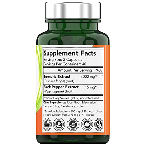 Foto 3 pulgar | Suplemento Tnvitamins, Cúrcuma Y Curcumina, 3000 Mg Con Pimienta Negra - Venta Internacional.
