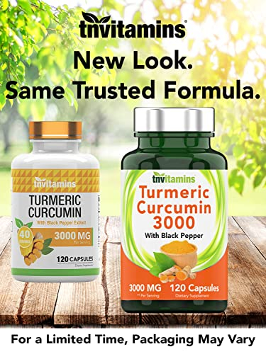 Foto 4 pulgar | Suplemento Tnvitamins, Cúrcuma Y Curcumina, 3000 Mg Con Pimienta Negra - Venta Internacional.