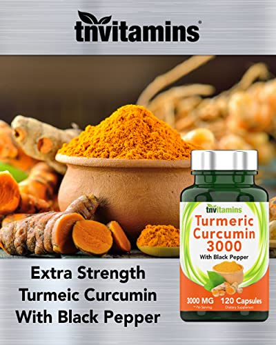 Foto 5 pulgar | Suplemento Tnvitamins, Cúrcuma Y Curcumina, 3000 Mg Con Pimienta Negra - Venta Internacional.
