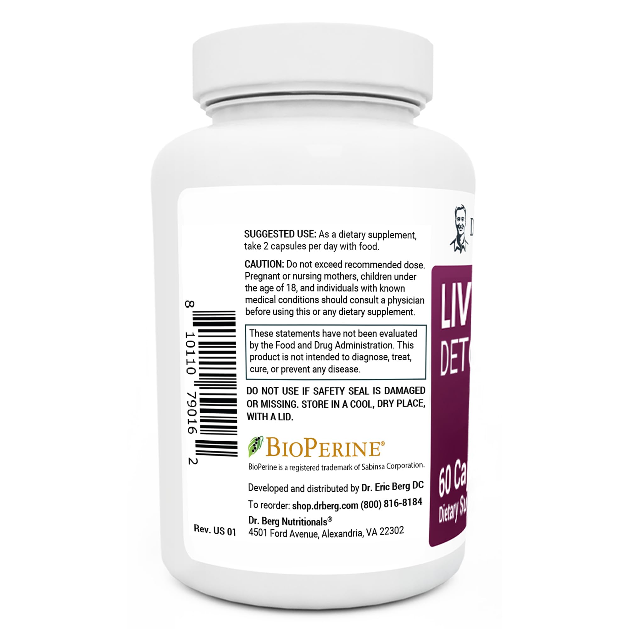Foto 4 pulgar | Cápsulas Detox Liver Cleanse Dr. Berg Nutritionals 60 Unidades - Venta Internacional.