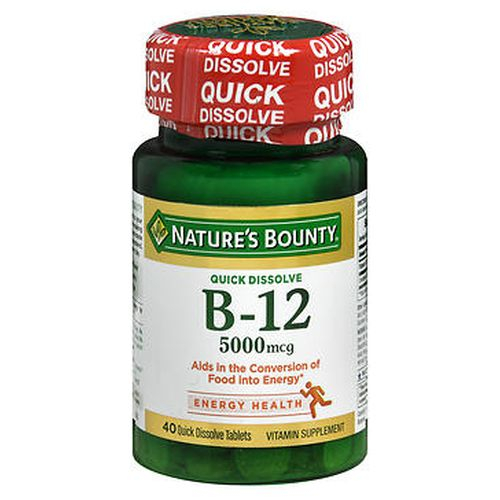 Foto 2 pulgar | Suplemento Nature's Bounty B-12 Quick Dissolve 40 Comprimidos - Venta Internacional.