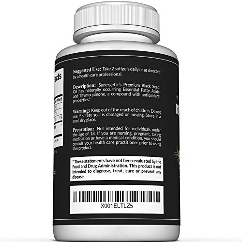 Foto 4 pulgar | Suplemento De Aceite De Semillas De Comino Negro Sunergetic De 1000 Mg 90 G - Venta Internacional