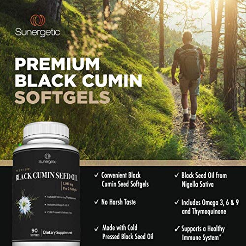 Foto 5 pulgar | Suplemento De Aceite De Semillas De Comino Negro Sunergetic De 1000 Mg 90 G - Venta Internacional