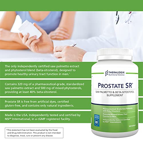 Foto 4 pulgar | Suplemento Theralogix Prostate Sr De Palma Enana Americana Y Beta-sitost - Venta Internacional