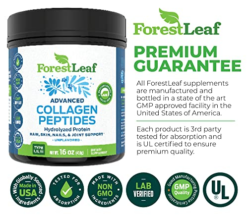 Foto 3 pulgar | Péptidos De Colágeno En Polvo Forestleaf Advanced, 41 Porciones - Venta Internacional.