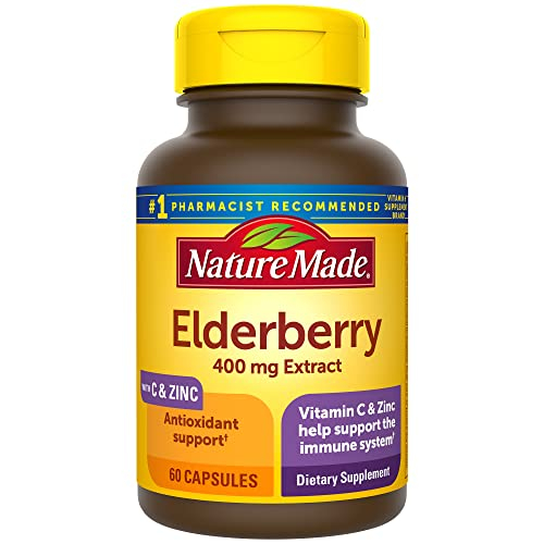Foto 2 pulgar | Suplemento Dietético Nature Made Elderberry 400 Mg Con Vitamina C - Venta Internacional.