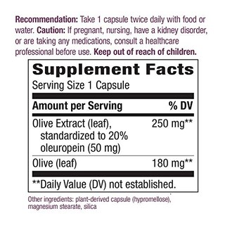 Foto 3 | Suplemento de Extracto de Hoja De Olivo Nature's Way 250 mg 60 Cápsulas - Venta Internacional