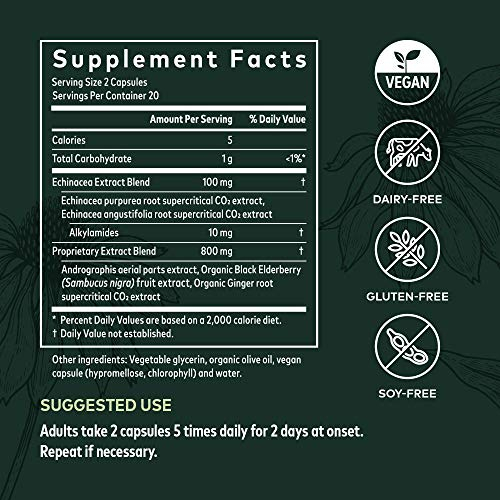 Foto 7 pulgar | Suplemento Gaia Herbs Quick Defense Immune Support 40 Cápsulas - Venta Internacional.
