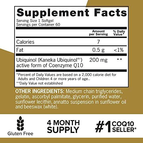 Foto 5 | Suplemento Qunol Ubiquinol Coq10 200 mg Cápsulas Blandas 60 Unidades - Venta Internacional