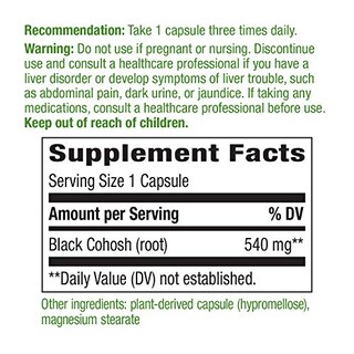 Foto 5 | Suplemento De Raíz De Cohosh Negro De Nature's Way 540 Mg 100 Cápsulas - Venta Internacional.