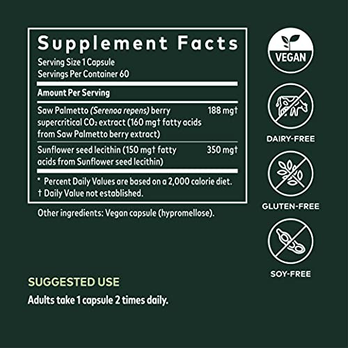 Foto 5 | Suplemento Gaia Herbs Saw Palmetto 60 Cápsulas Veganas - Venta Internacional.