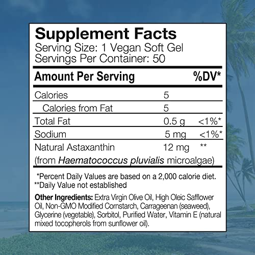 Foto 3 pulgar | Suplemento Nutrex Hawaii Bioastin, Astaxantina Vegana, 12 Mg, 50 G - Venta Internacional.